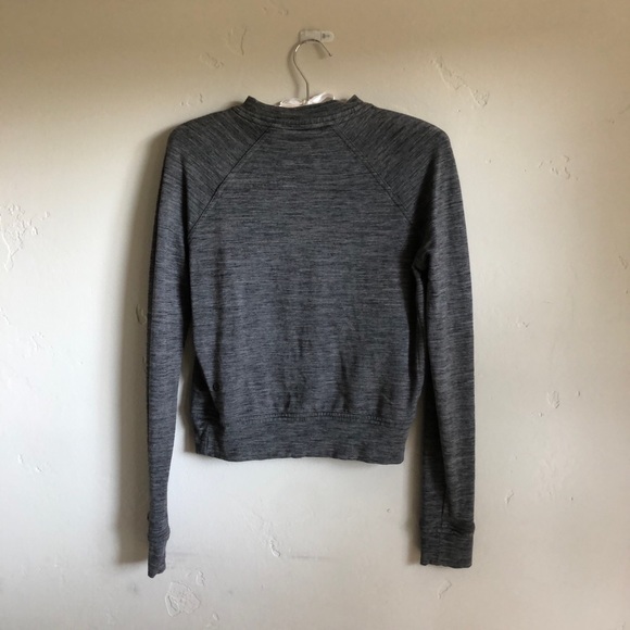 LULULEMON Warm Down Crew — heathered DARK grey , size 2 - Picture 5 of 10